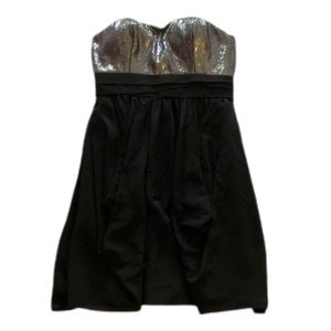 aqua dresses mini dress in silver & black